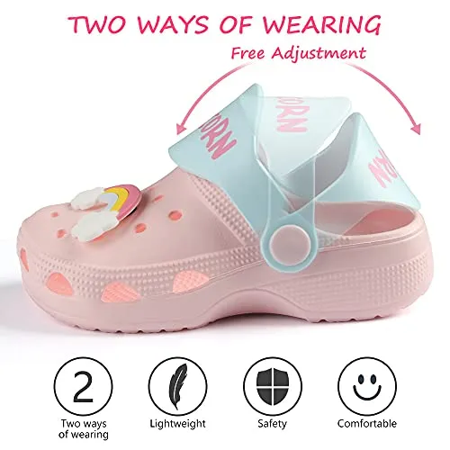 Qtdstz Kids Garden Clogs Pink