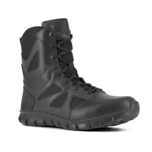 Reebok Tactical Men's 8 Inch Sublite Cushion Tactical Boots with Side Zipper Black RB8805