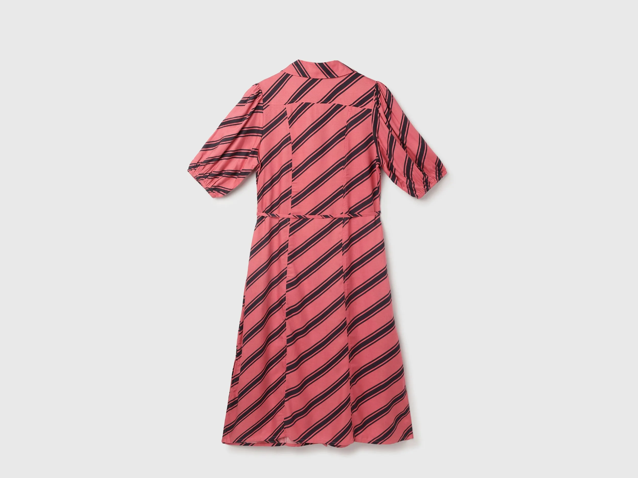 Regular Fit Spread Collar Striped Dress