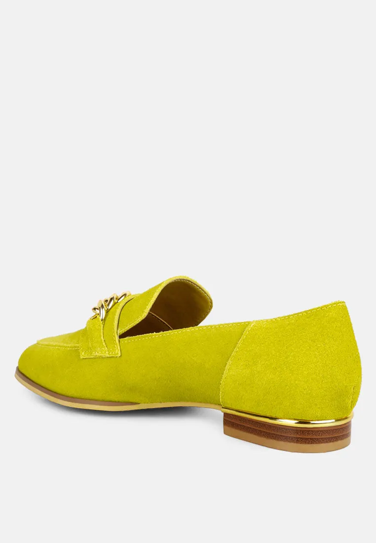 Ricka Chain Embellished Loafers By Ruw