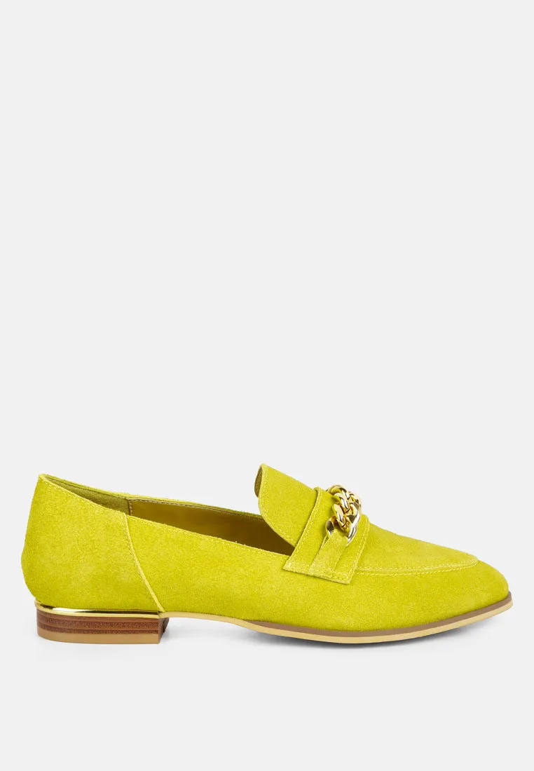 Ricka Chain Embellished Loafers By Ruw