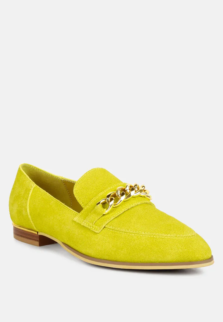 Ricka Chain Embellished Loafers By Ruw