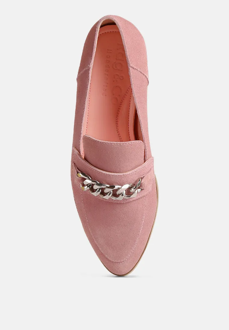 Ricka Chain Embellished Loafers By Ruw