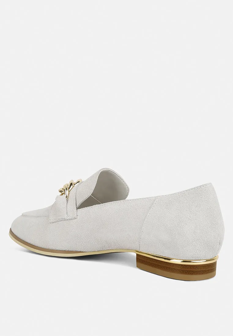 Ricka Chain Embellished Loafers By Ruw