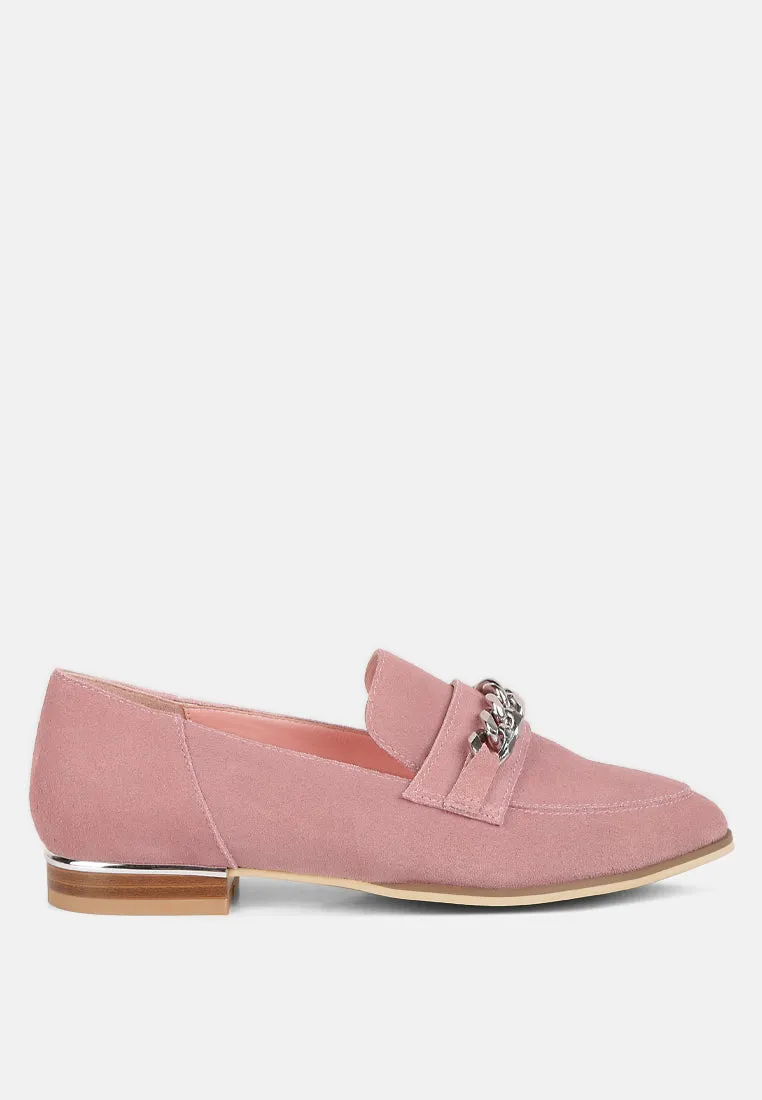 Ricka Chain Embellished Loafers By Ruw