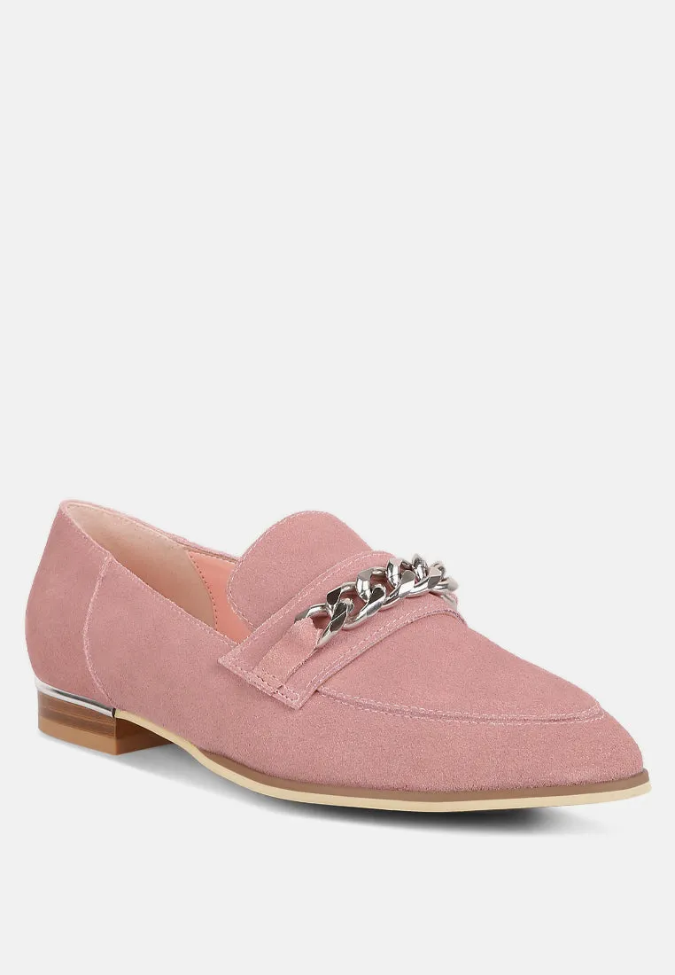 Ricka Chain Embellished Loafers By Ruw