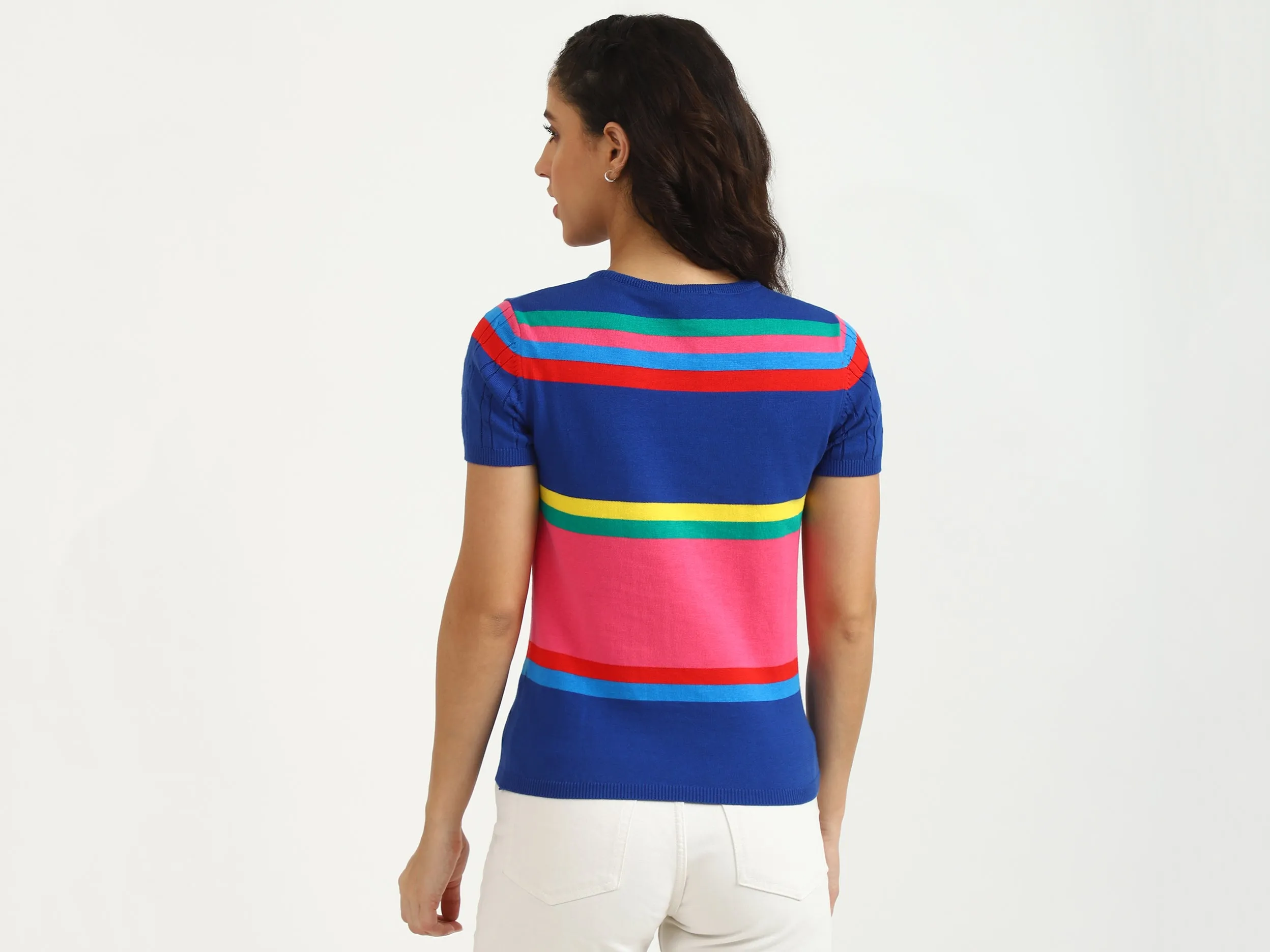 Round Neck Stripe Top