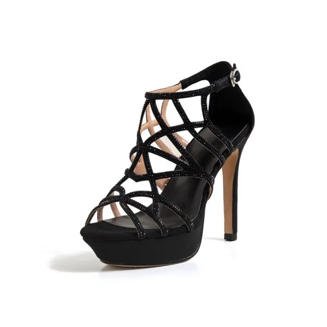 Sexy Party Wedding Shoes Women Sandals Crystal Buckle