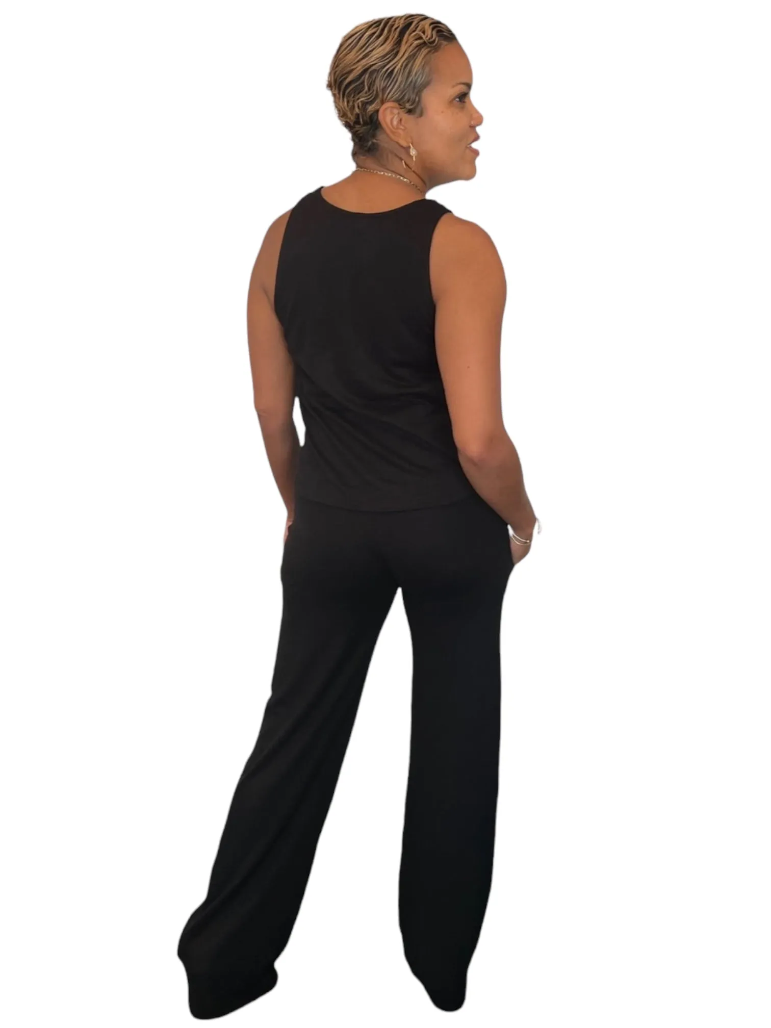Shanti - Black Wide Leg Pants - TN-152