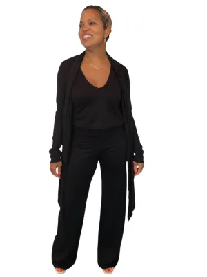 Shanti - Black Wide Leg Pants - TN-152