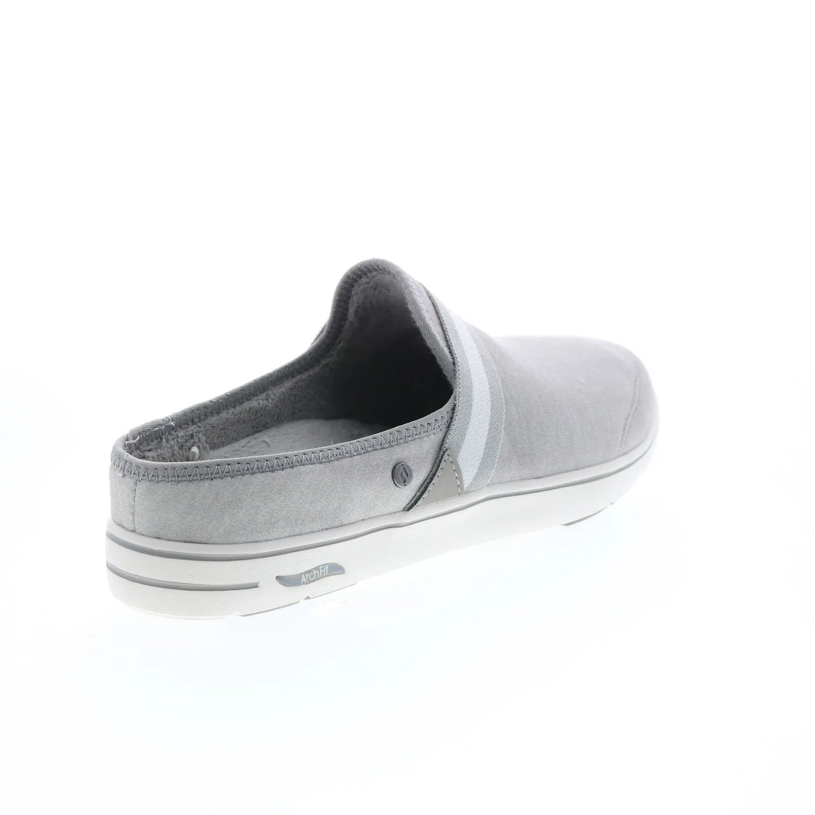 Skechers Arch Fit Lounge Comfy 175135 Womens Gray Canvas Slippers Clogs Shoes