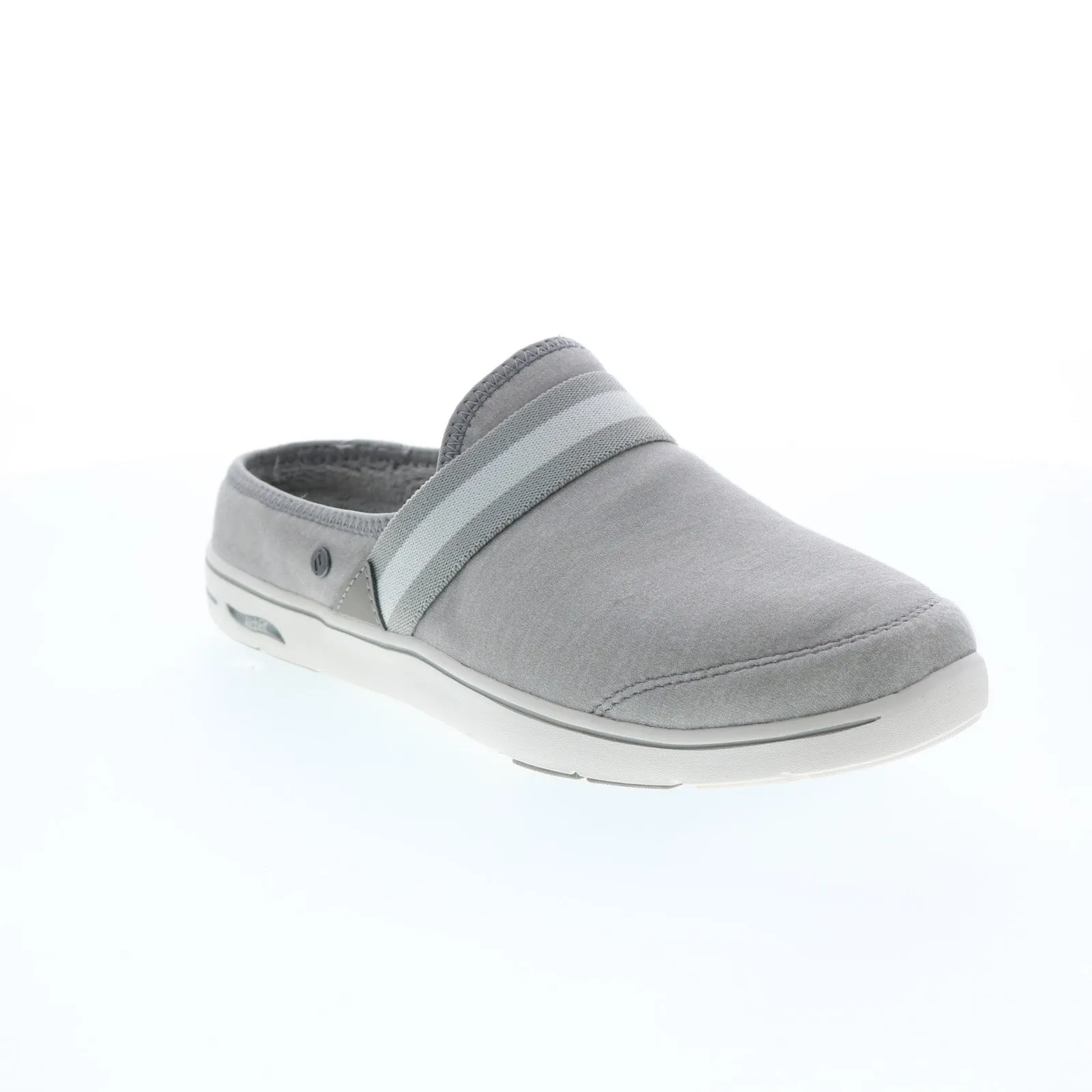 Skechers Arch Fit Lounge Comfy 175135 Womens Gray Canvas Slippers Clogs Shoes