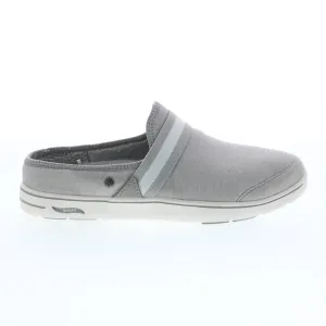 Skechers Arch Fit Lounge Comfy 175135 Womens Gray Canvas Slippers Clogs Shoes