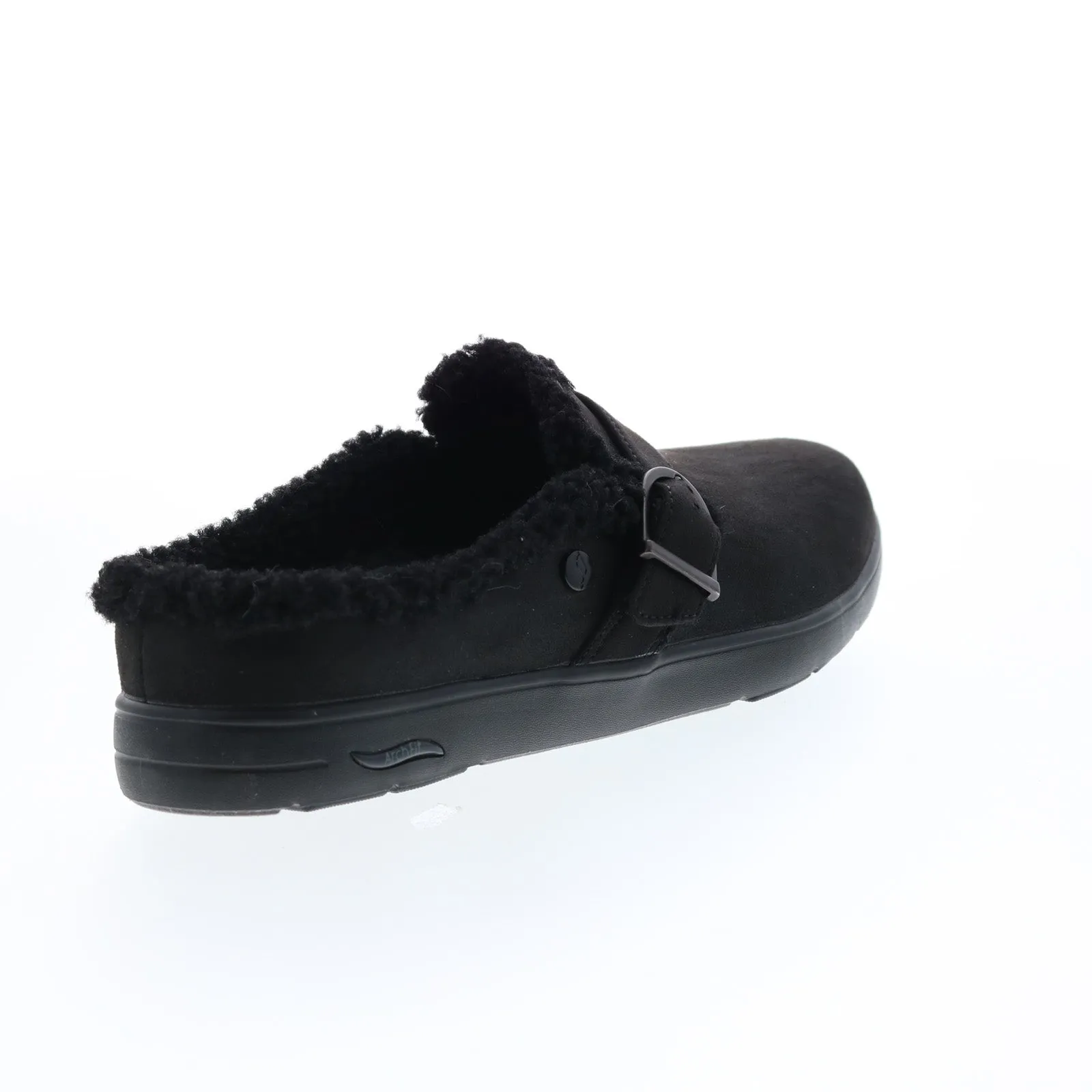 Skechers Arch Fit Lounge Laid Back Womens Black Canvas Slippers Clogs Shoes