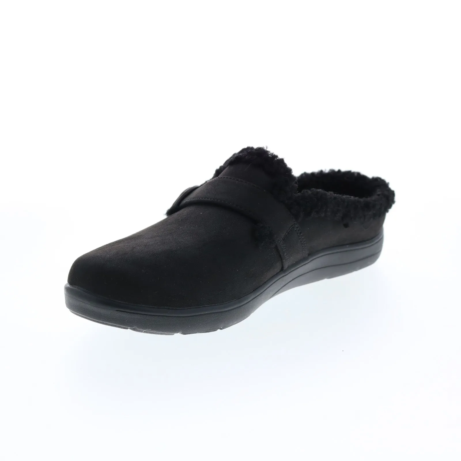 Skechers Arch Fit Lounge Laid Back Womens Black Canvas Slippers Clogs Shoes
