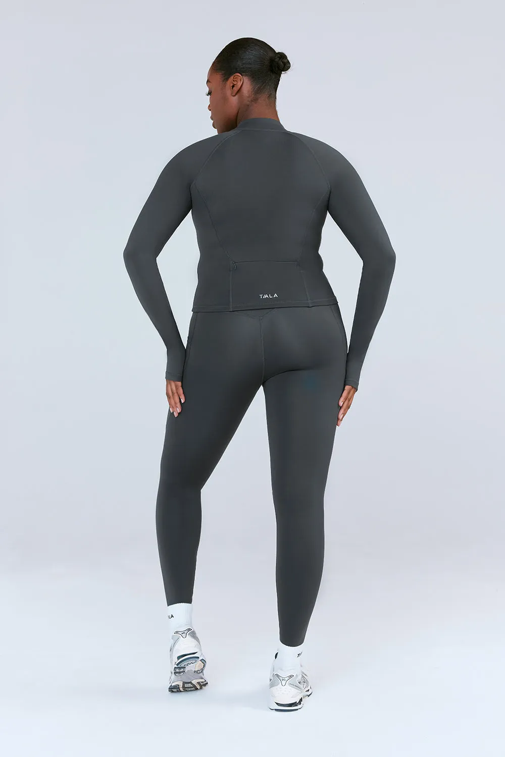 SKINLUXE ZIP THROUGH RUNNING TOP - DEEP TEAL