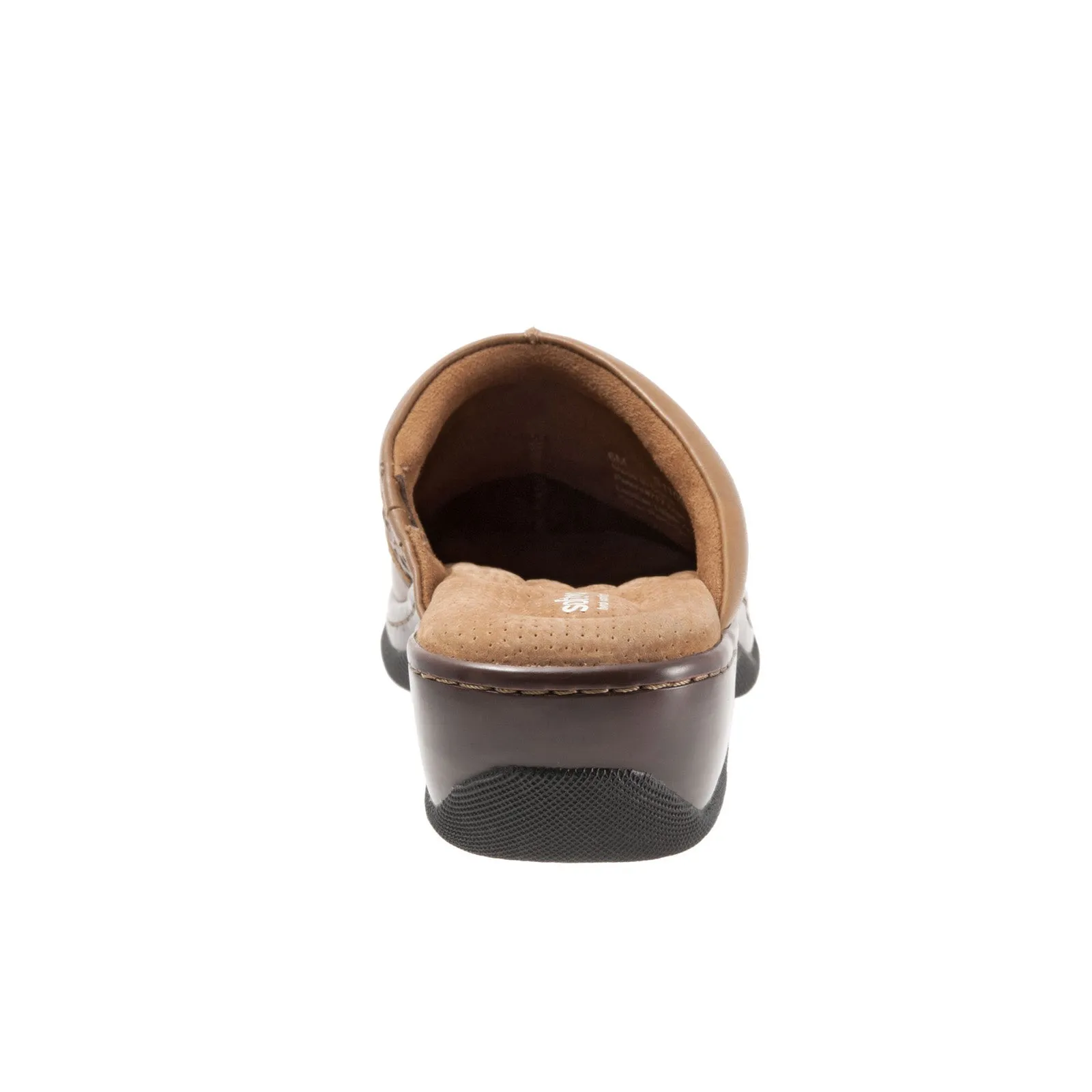 Softwalk Abby S1109-226 Womens Brown Leather Slip On Clogs Sandals Shoes