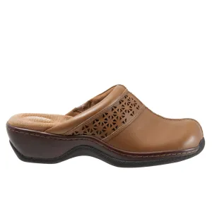 Softwalk Abby S1109-226 Womens Brown Leather Slip On Clogs Sandals Shoes