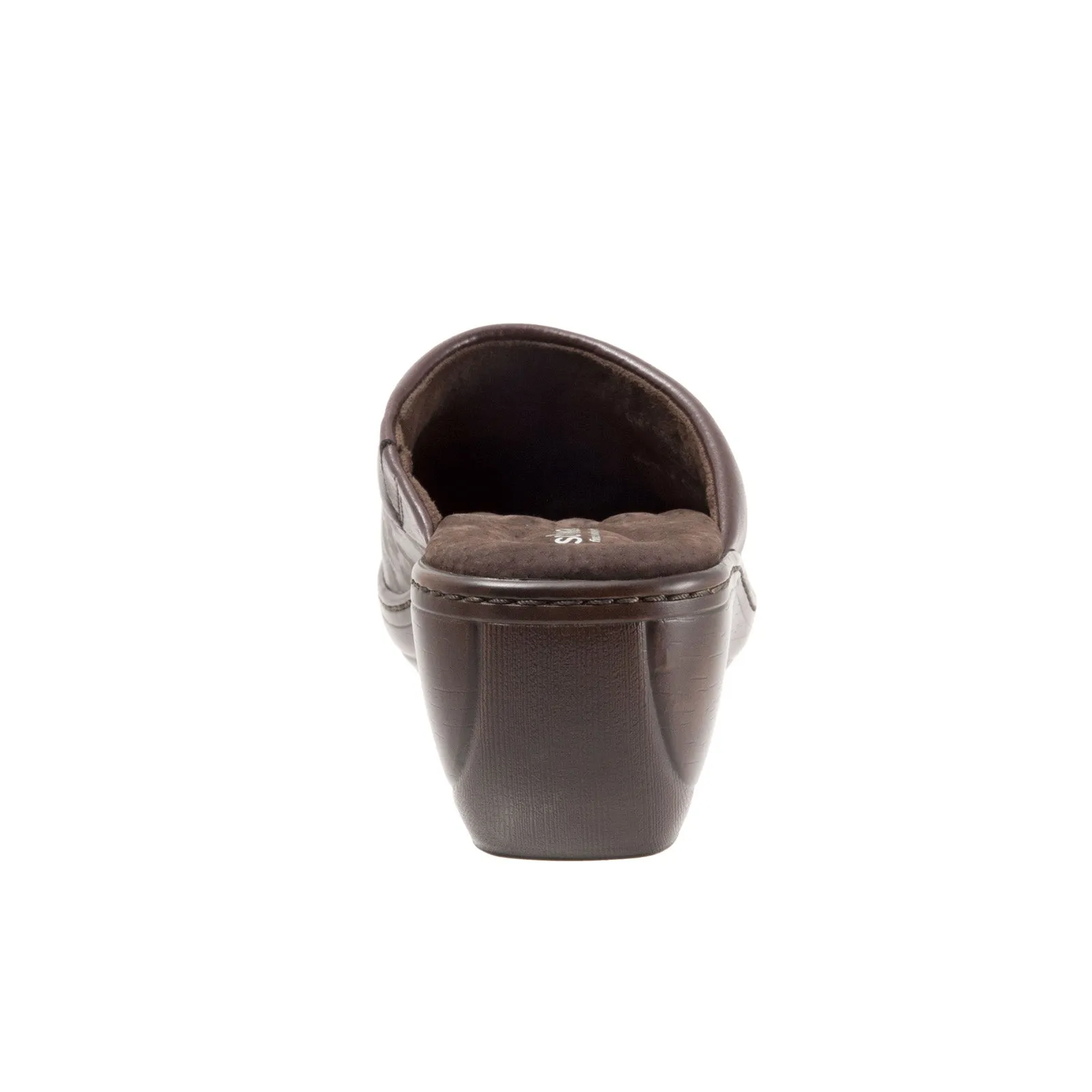 Softwalk Murietta S6015-229 Womens Brown Narrow Leather Clogs Sandals Shoes