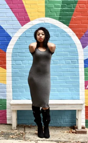 Style Staple Bodycon Dress (Grey)