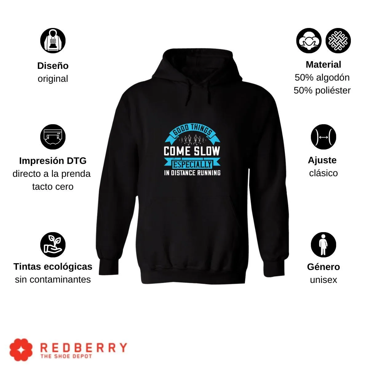 Sudadera Hombre  Hoodie Running Correr Maratón 007