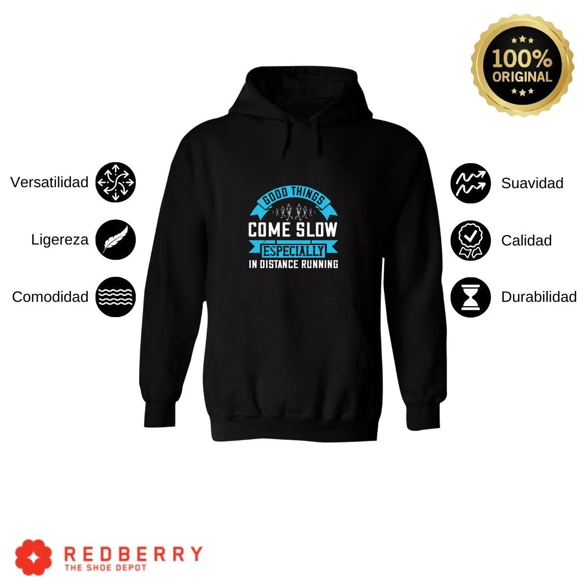 Sudadera Hombre  Hoodie Running Correr Maratón 007