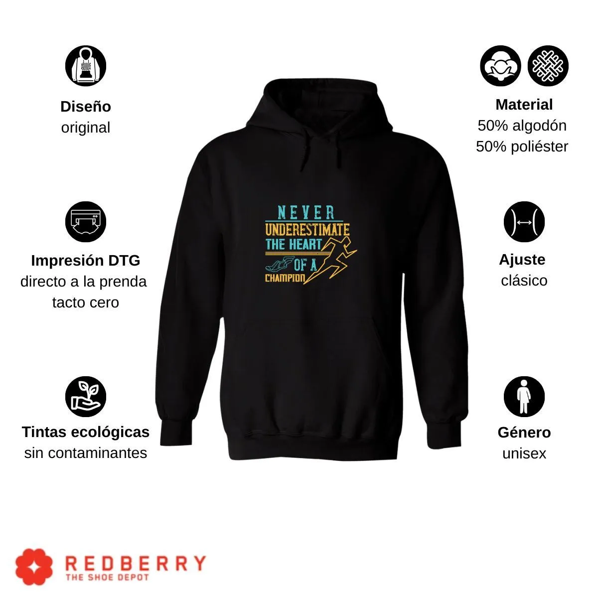 Sudadera Hombre  Hoodie Running Correr Maratón 021