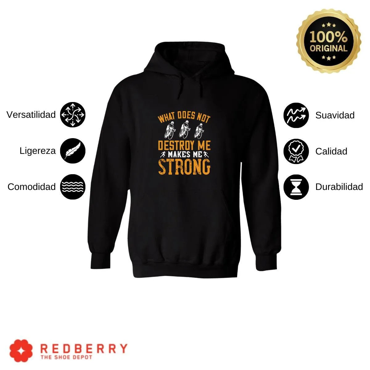 Sudadera Hombre  Hoodie Running Correr Maratón 047