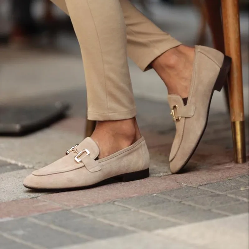 Suede Horsebit Loafers for Men
