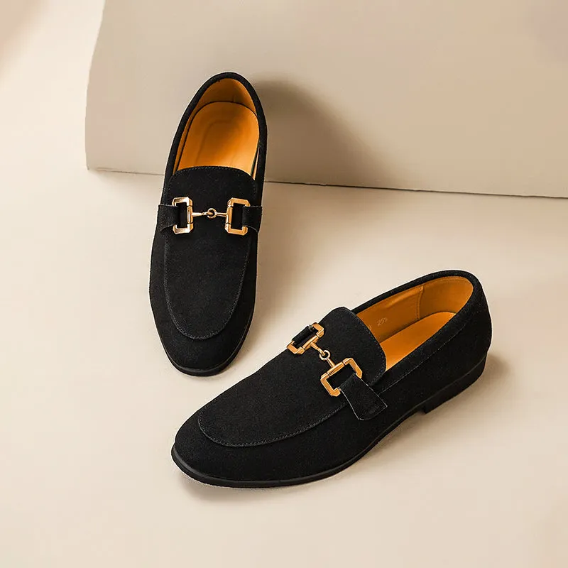Suede Horsebit Loafers for Men