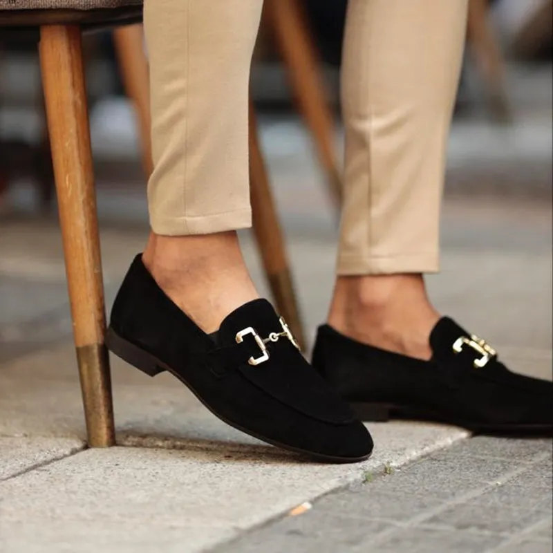 Suede Horsebit Loafers for Men