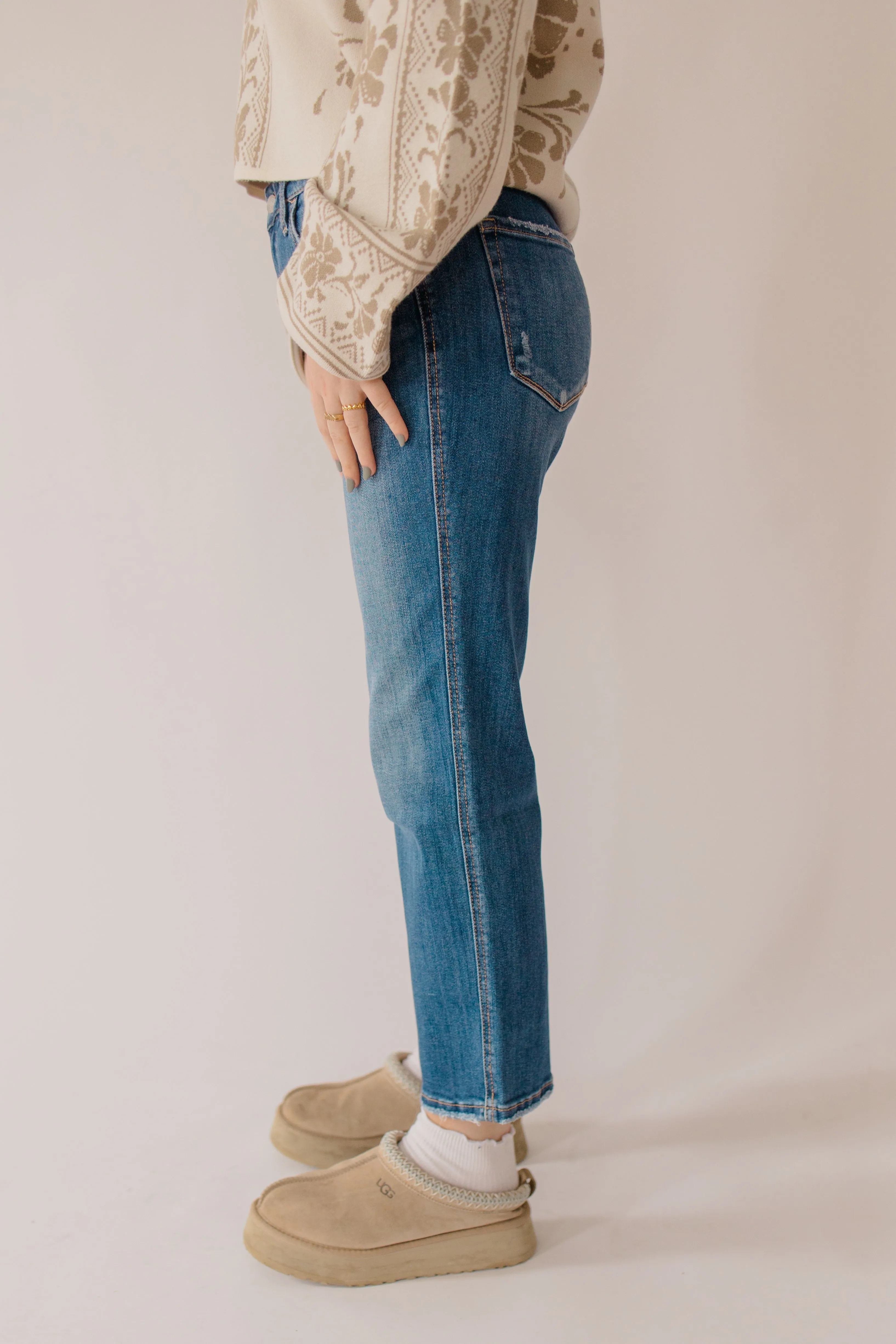 Sullivan High Rise Crop Straight Jeans