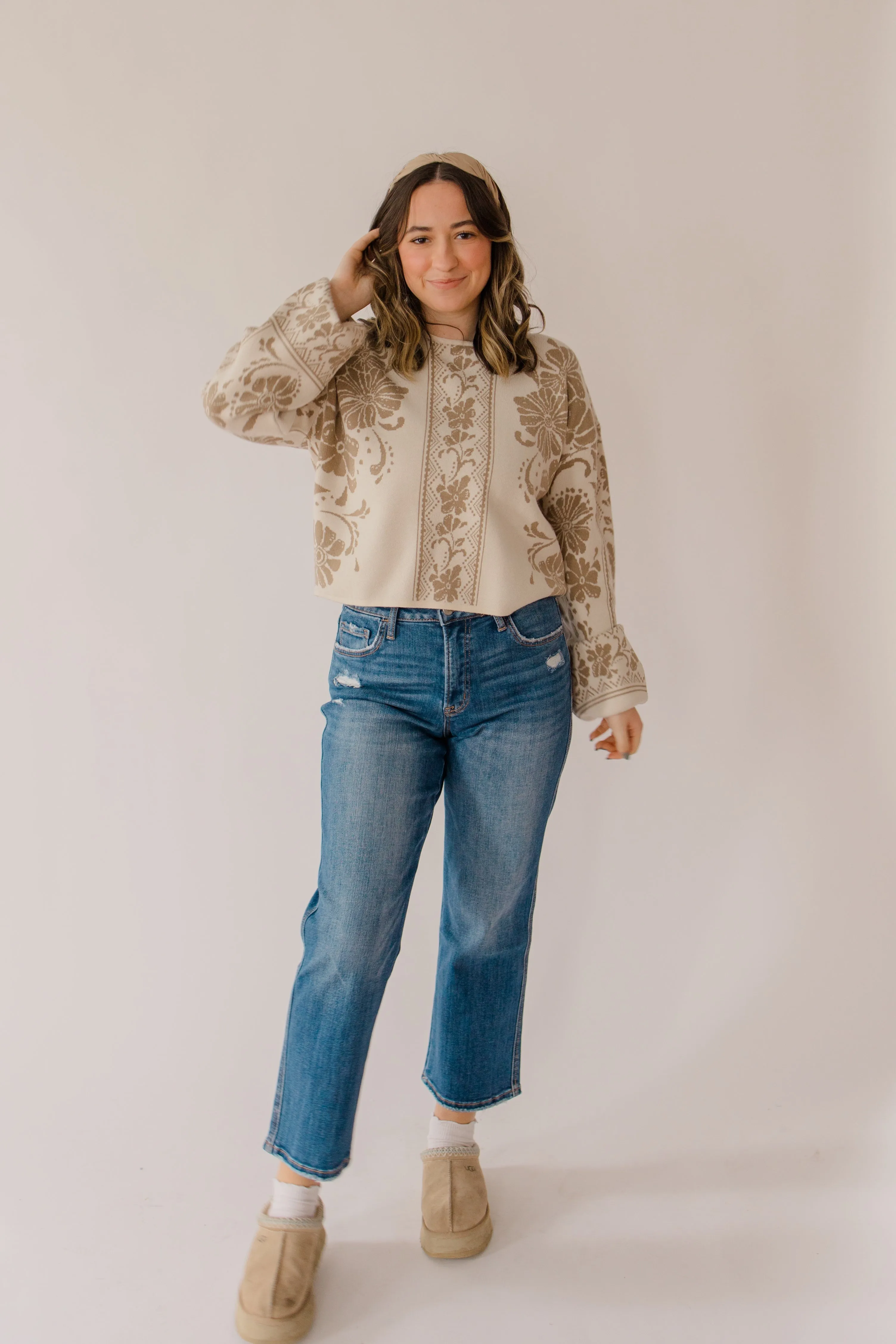 Sullivan High Rise Crop Straight Jeans