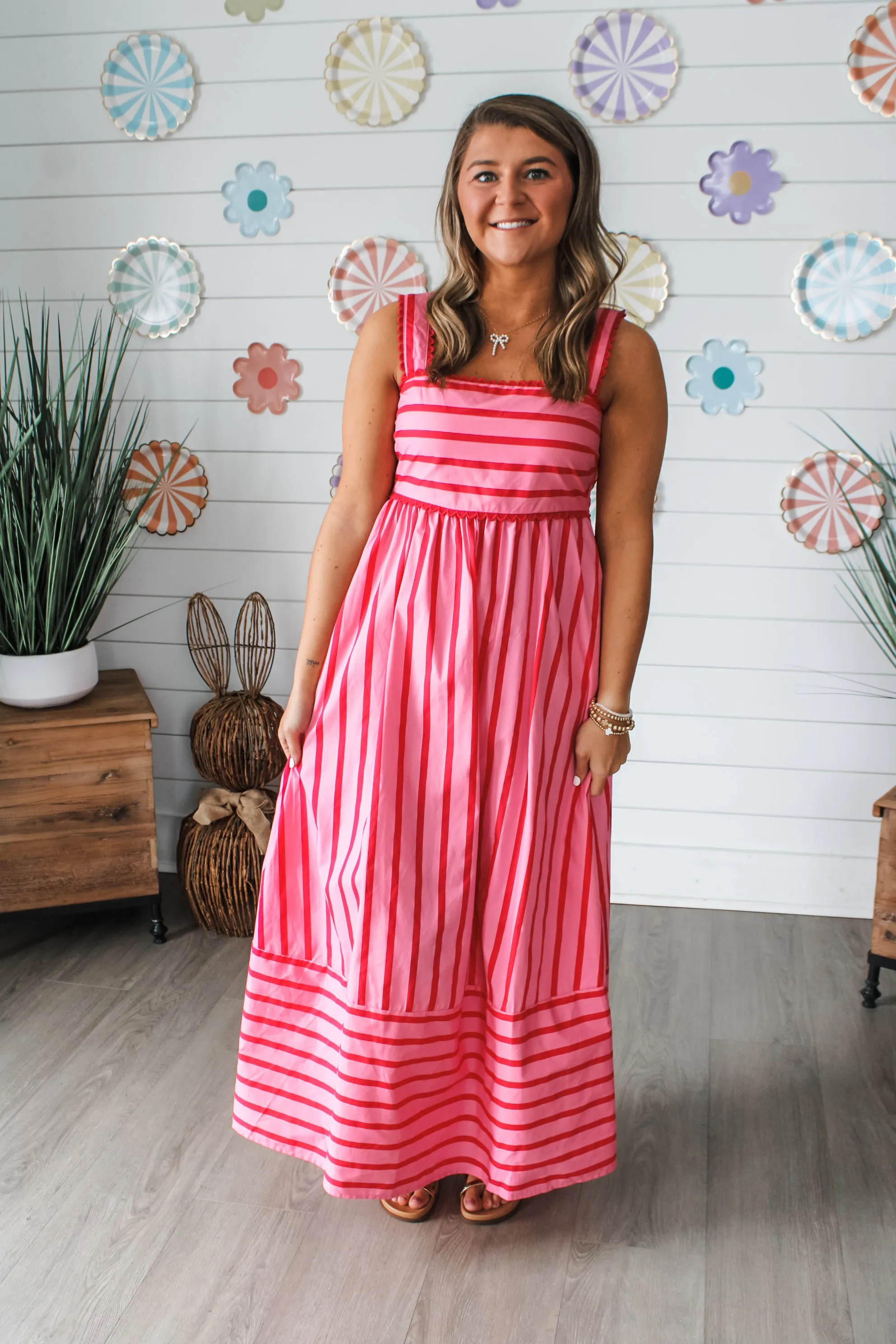 Sunshine & Stripes Maxi • Pink/Red