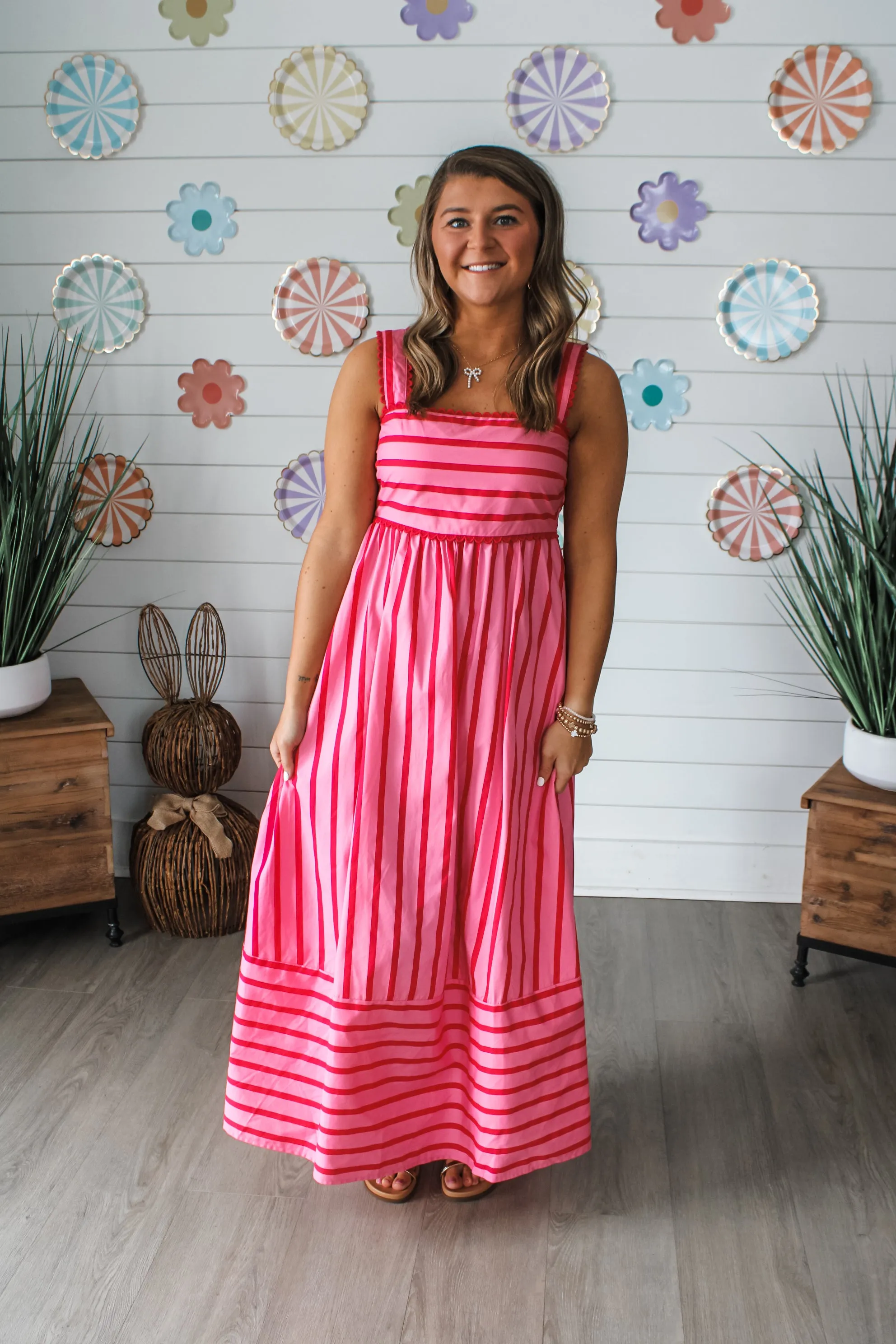 Sunshine & Stripes Maxi • Pink/Red
