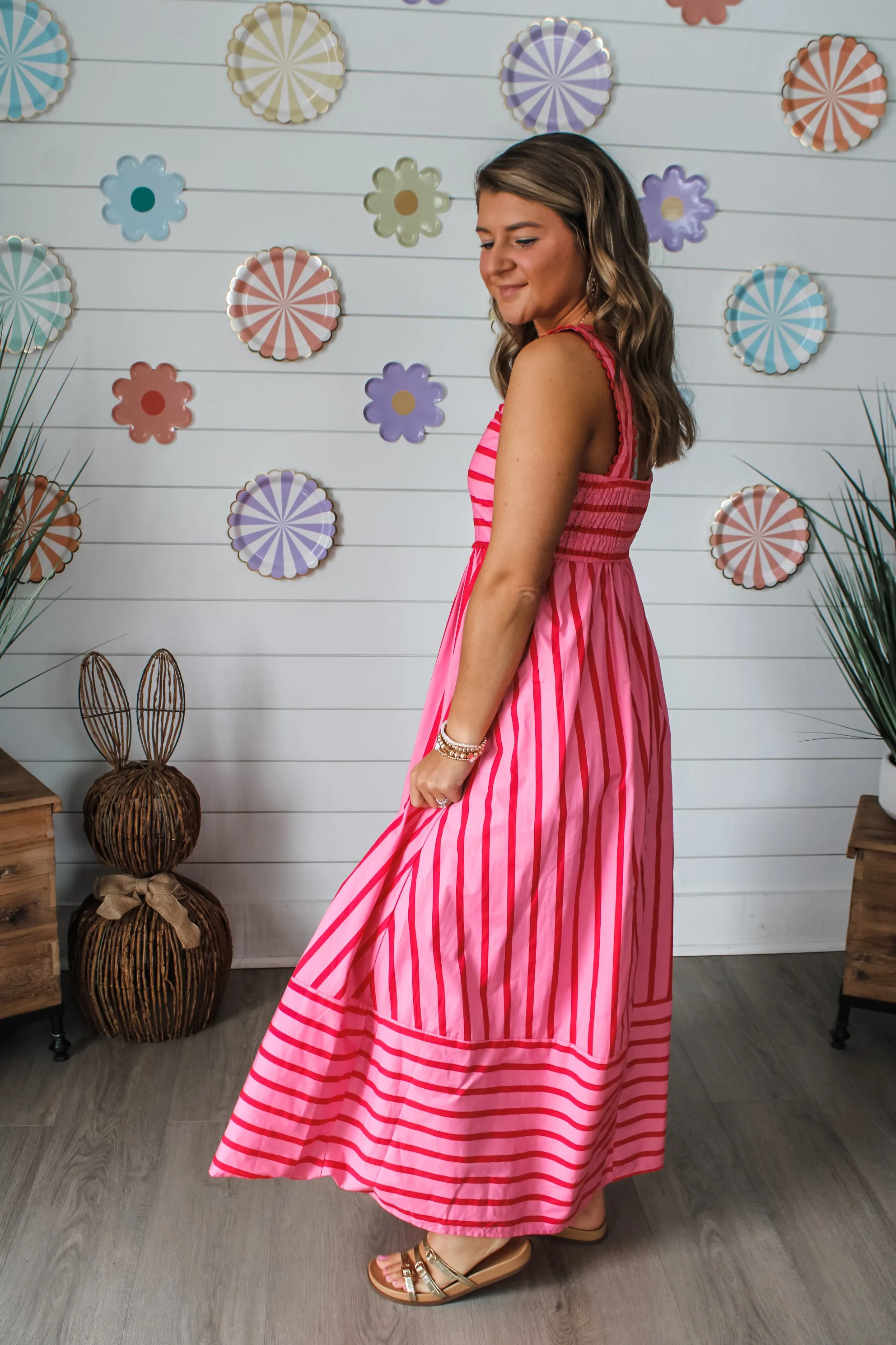 Sunshine & Stripes Maxi • Pink/Red