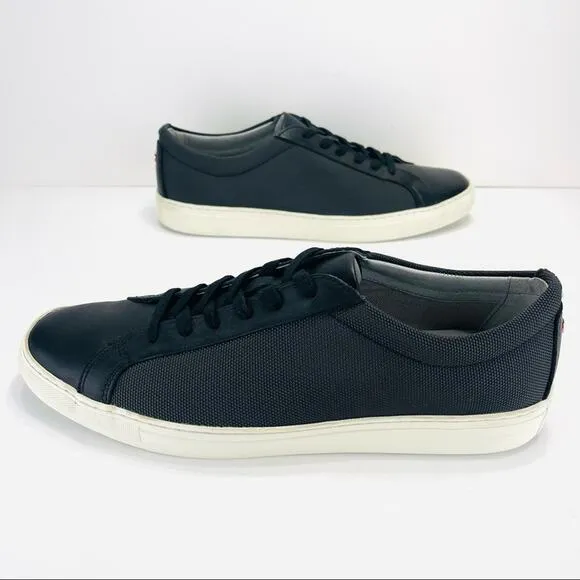 TCG KENNEDY PREMIUM BLACK LEATHER ATHLEISURE COMFORT SNEAKERS