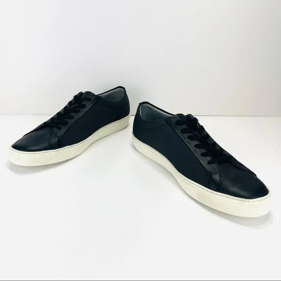 TCG KENNEDY PREMIUM BLACK LEATHER ATHLEISURE COMFORT SNEAKERS