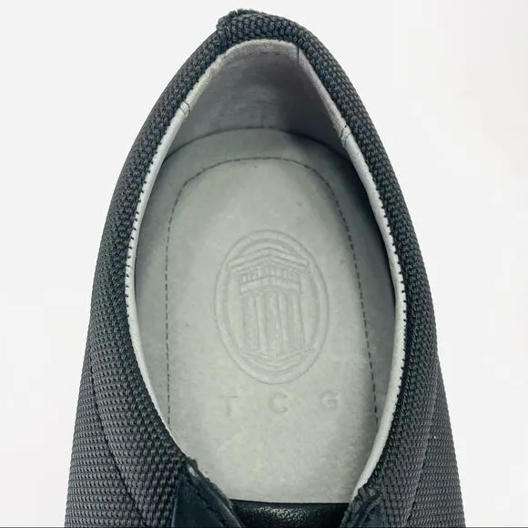 TCG KENNEDY PREMIUM BLACK LEATHER ATHLEISURE COMFORT SNEAKERS