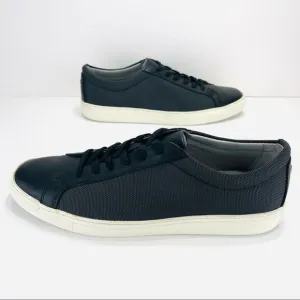 TCG KENNEDY PREMIUM BLACK LEATHER ATHLEISURE COMFORT SNEAKERS