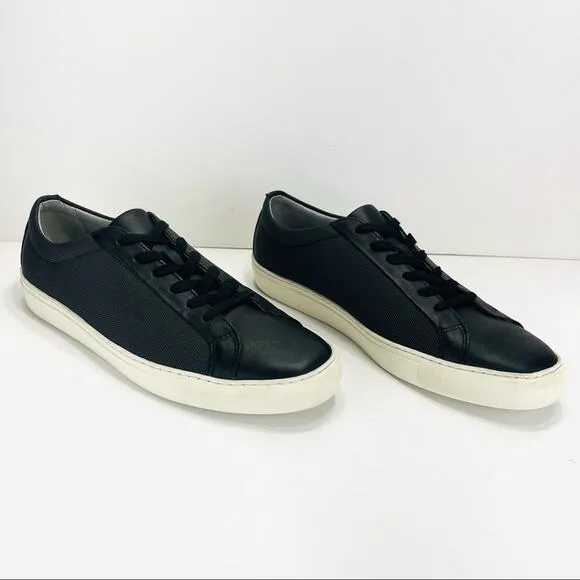 TCG KENNEDY PREMIUM BLACK LEATHER ATHLEISURE COMFORT SNEAKERS