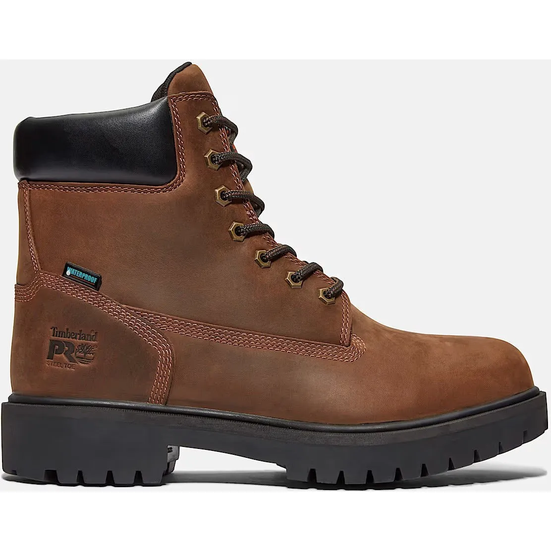 Timberland Pro Men's Direct Attach 6" Soft Toe Waterproof Work Boot- Brown- TB138020242