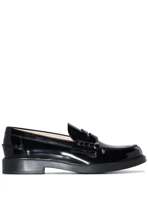 Tod's patent leather penny loafers