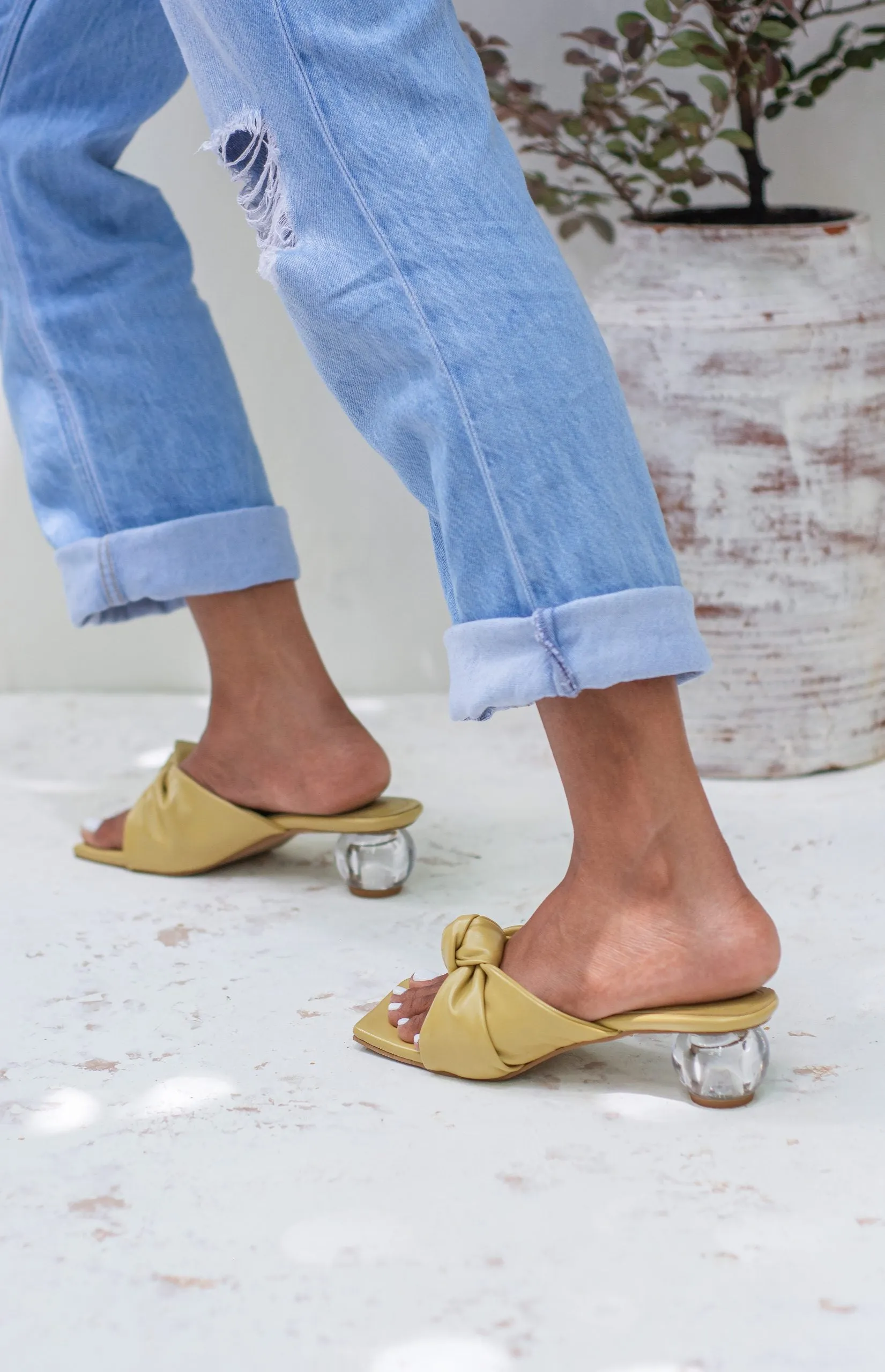 Tory Knotted Mule Heels