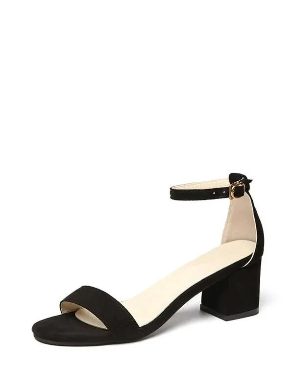 Two Part Chunky Heels  - Black - FD ⚡