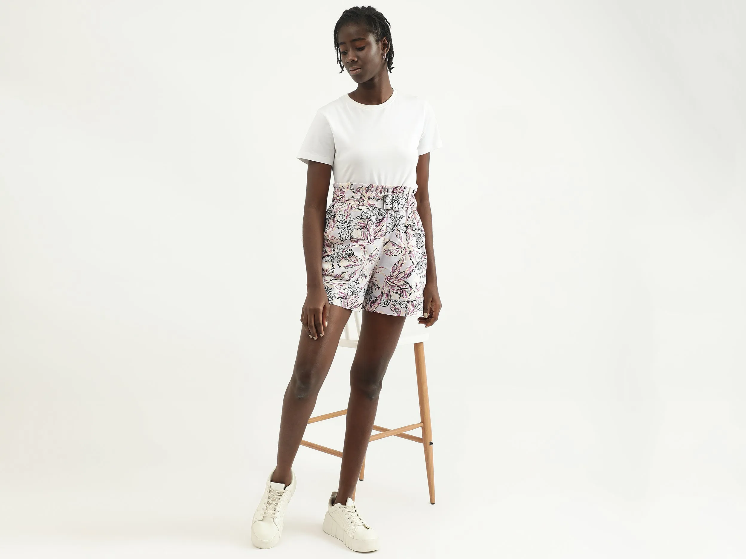 Women Printed Regular Fit Shorts