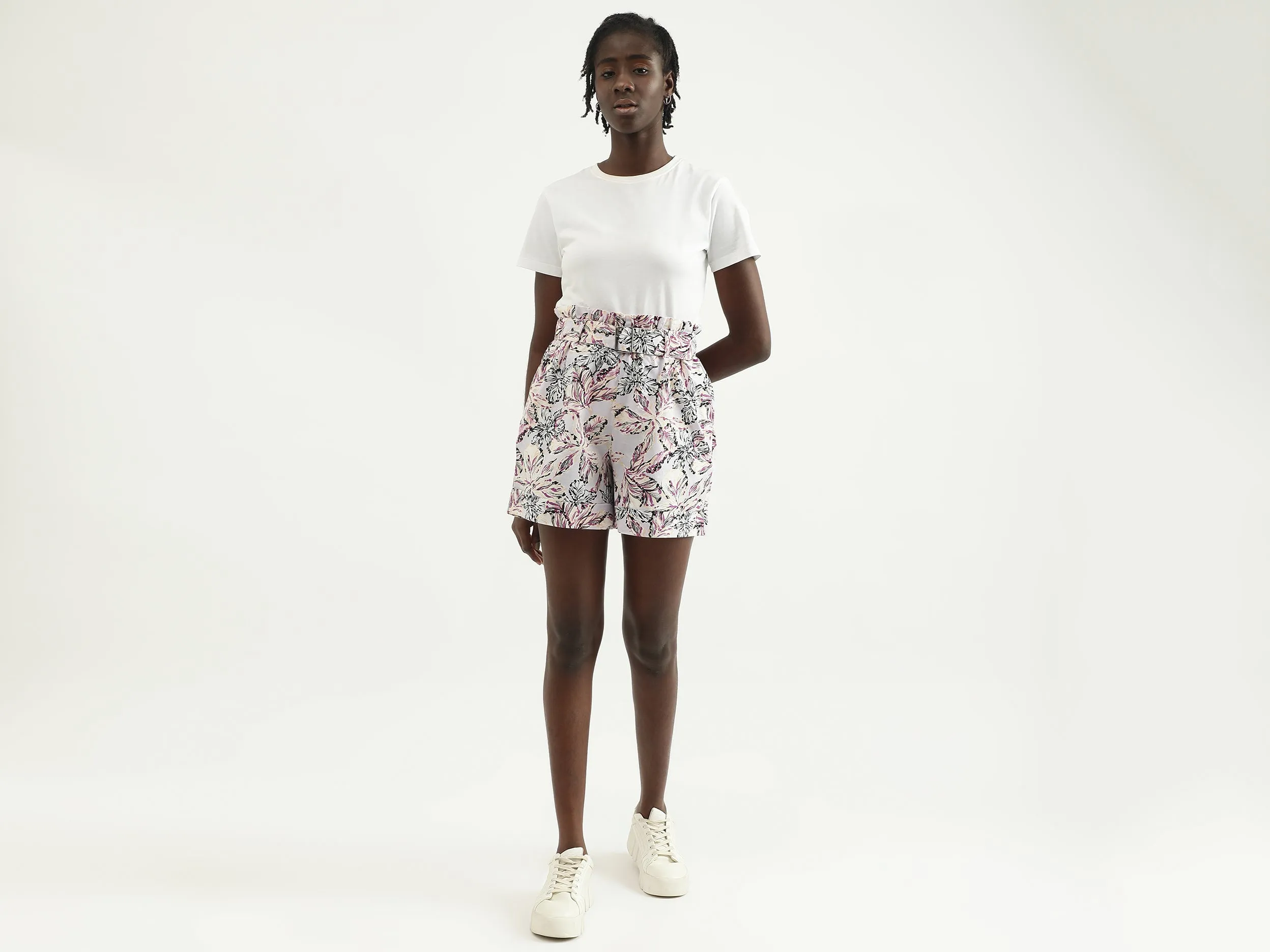 Women Printed Regular Fit Shorts