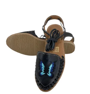 Women’s Black Mariposa Lace-Up Sandles