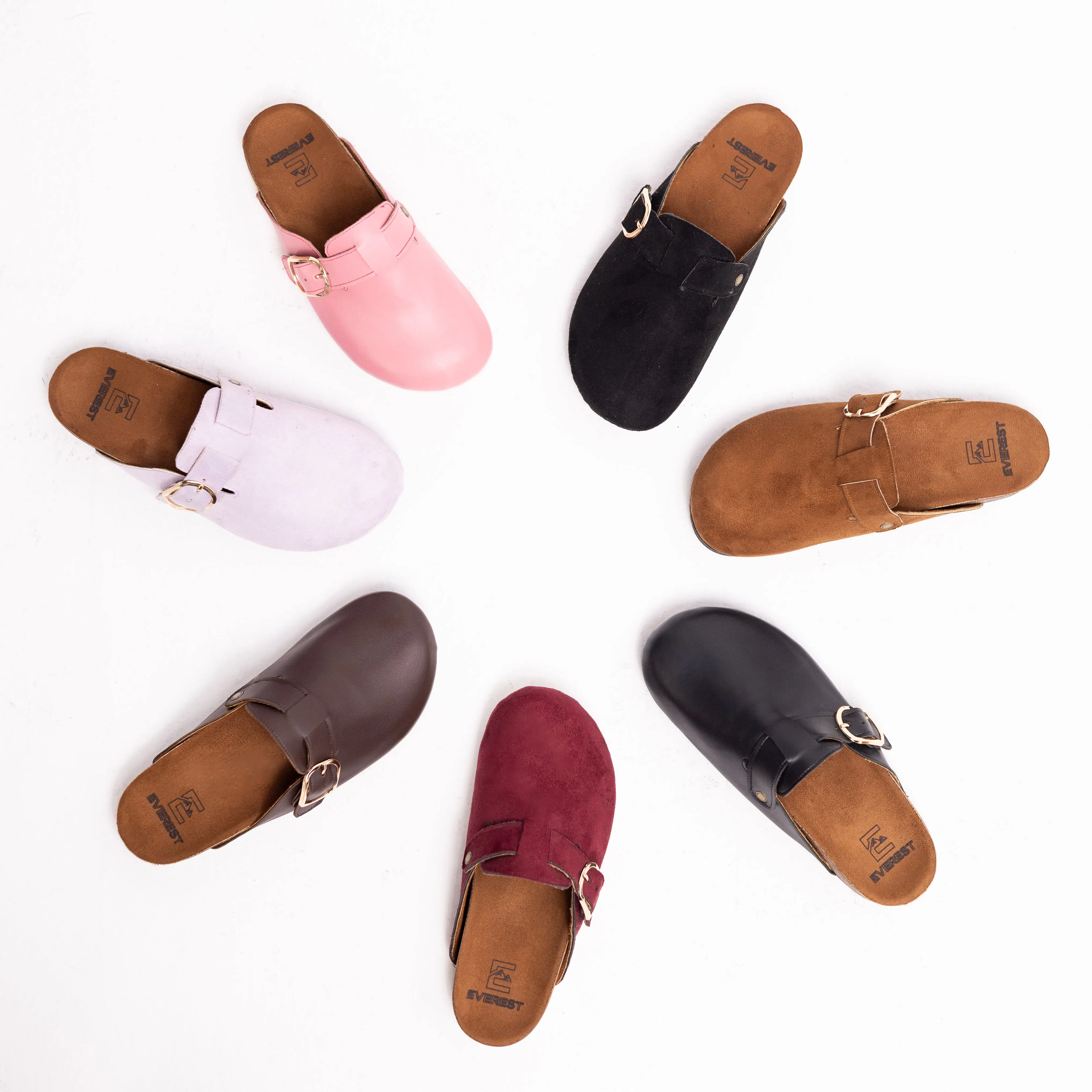 WOMEN'S BURGUNDY VELVET CLOGS