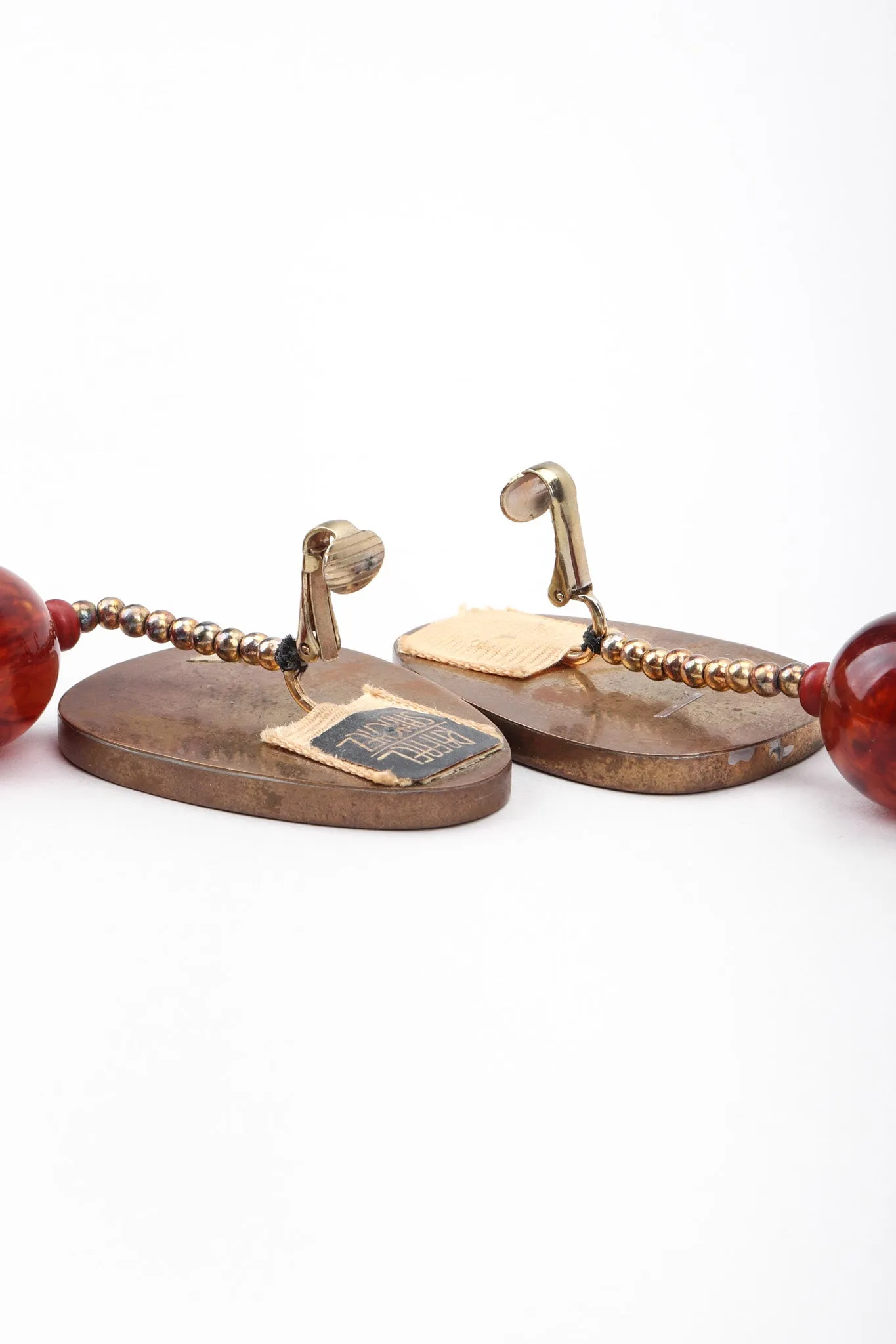 Wooden Tassel Drop Earrings